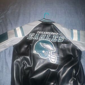 Philadelphia Eagles Black and White Bomber Jacket